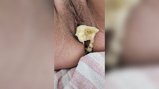 My 1st Bang with a Peeled Banana for Snatch Potassium