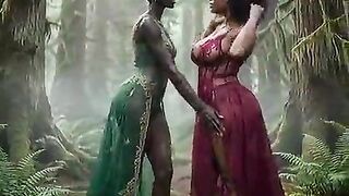 nigerian black [AI GENERATED] naija village afro darksome enjoys ride raw sex ride by darksome afro - american attractive ebony stud in the bush during the time that step mommy was away. doggystyle, missed missionary, bj