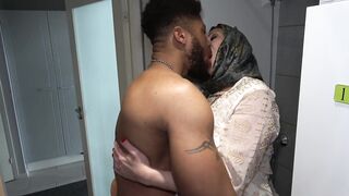 BBC Stepson Helping His Hijabi Stepmother with the Laundry
