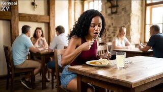 Ebony cutie gets creampied by a stranger in Prague ( AI Generated )
