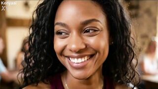Ebony cutie gets creampied by a stranger in Prague ( AI Generated )