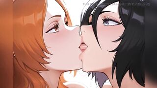 Rukia X Orihime Yuri Lesbo Sex - Bleach Anime