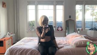 Blonde Large Butt Deepthroat Doggy position Sextape