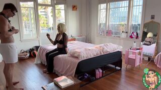 Blonde Large Butt Deepthroat Doggy style Bts 4K