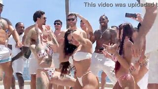 Fuckfest at sea with 10 harlots in Barcelona, Spain, DP, a lot of wild sex 7654q