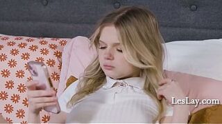 Stepsisters Busted Beneath Blanket Entice Aroused Stepmom