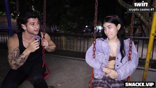 This babe Was Shy But Curious - Playground Interview Turns Into All-Night Anal