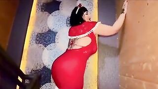 Stepson Celebrates Christmas with Mrs. Santa, That babe Came to Fulfill His Hawt Dreams, Anal and Lots of Cum