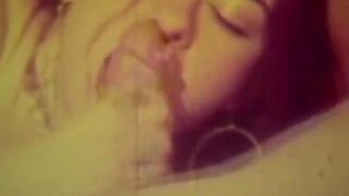 Deepthroat-obsessed Retro Playgirl Worships Shlong in Vintage Loop