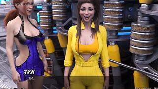 Stranded in Space - Small Brunette hair & Large Breasts Red Head Desires a Anal 3some