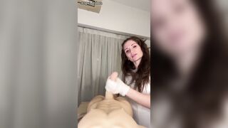 POV Nurse Prostate Exam and Tugjob with Gloves