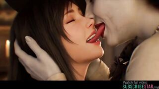 Lesbo porn Artificial intelligence crossover videogame Tifa lady Dimitrescu
