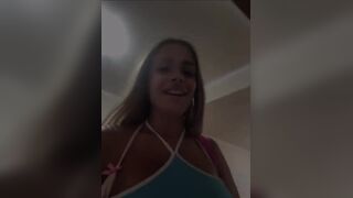 Italian Web camera Star Golden-haired eighteen Year Old with Large Breasts Tattoos and Shaggy Twat Flirts with a Stud on the Beach Then Invites Him