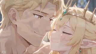 Blond Dream Queen Gets Lifted & Shared by Multiple Chaps in Magical Hall – Harem Presentation Turns Full Fuckfest [ai]