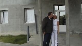 Brunette hair Lustful Floozy Suck a Large Hard Rod Previous to That babe Get Screw