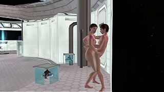 Athletic Dude Pounds Hung Buddy Standing Then Table Screw CG Homosexual Comics