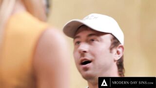 MODERN-DAY SINS - Anal-Loving Wicked Cheerleaders Tempt Their Trainer For A Trio