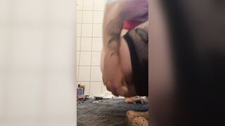 Anal steching and cum drinking
