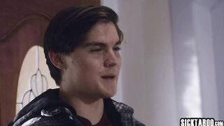 Large titties mother I'd like to fuck screws a fortunate large schlong dude after that babe lost her spouse