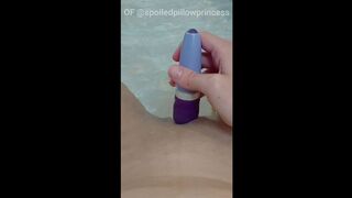 Spoiled Pillow Princess Solo Washroom Time, Drizzling Cum On The Tub
