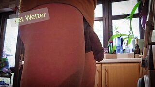 I couldn't hold it any longer during the time that I cooked dinner; wetting myself and peeing in the kitchen