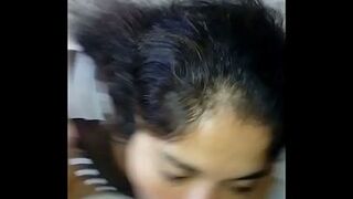 A hawt and appealing Latin babe giving the most excellent oral-job with a lot of saliva, swallowing and playing with the cum and tih cucumber