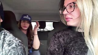 The gas station attendant assented to sit on my spouse's lap, and that guy got so turned on that this guy quit his job right then and there, even taking off all his clothing inside the car.
