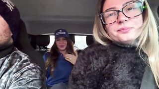 The gas station attendant assented to sit on my spouse's lap, and that guy got so turned on that this guy quit his job right then and there, even taking off all his clothing inside the car.