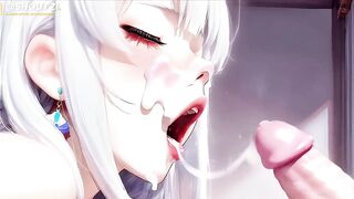 Mira Is Back, White Hair Harem Cutie, Anal Cowgirl Then Doggy, Facial Overflow, 4k120