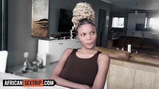 This LARGE BOOBS BLACK TEEN swore this babe was also shy for camera... then widen wide and took my dong unfathomable
