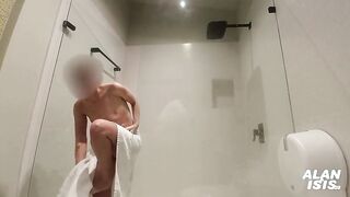 My stepsister stole my towel during the time that I was showering just to watch my penis and get a creampie!