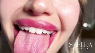 Raspberry - Lip Trembling Red Lipstick - Slow Motion