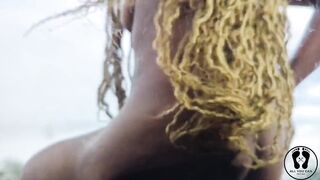 Car Fetish Outdoor Spitting Boobs Glasschord Pee on a Car.