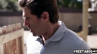 Breasty Blond Gets In nature's garb & Tricked Her Ac Repairman Into Having Sex - Full Movie scene On FreeTaboo.Net