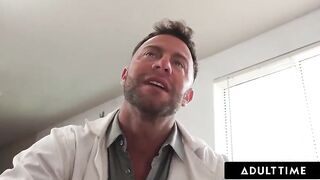 ADULT TIME - Concupiscent Laney Grey Encourages Perv Gyno To Bang Her Hard During the time that Helpless Spouse Watches