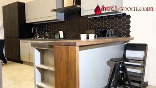 I sucked Below the Table,and then I Ate Cum from her Butt. 4K HD Tim Team