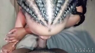 ebony black wench sucking jock