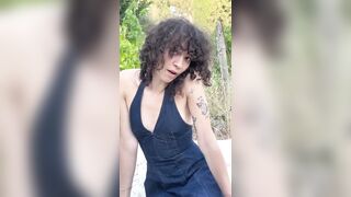 A T-girl Screws Herself with as Many Fingers as Possible