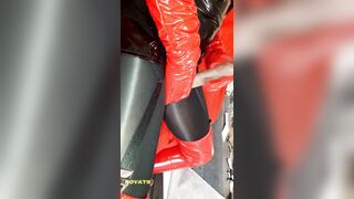 Cum and Urinate in Latex and Nylom Outfit