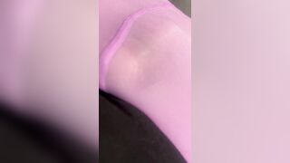 Trans Hotty Lauren in Pink Hose