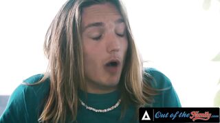WITHOUT THE FAMILY - Little Puck Helps Slutty Stepson Forget Her Exposed Body With Hardcore Large Tit Sex