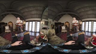 VR Conk: Lusty Yen and Youthful Ciri from The Witcher Eat the King's Biggest Jock in FFM cosplay parody - VR Porn