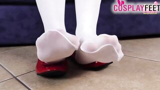 Nurse Petra Feet White Nylons Foot Massage and Sole Tease