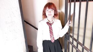 Redhead held prisoner's vagina could be smashed with orgasms