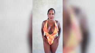 Latin chick Nina Mercedez Does a Try On Haul with Her Bikinis Previous to Going Out To Party