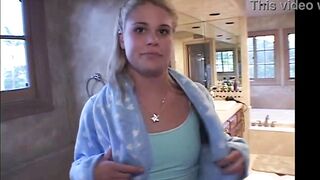 Pissing golden-haired little summer giggles on the latrine
