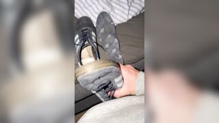 Permeating her every day Adidas shoes