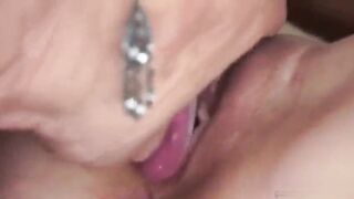 Granny giving lesbian sex class to a hot young girl