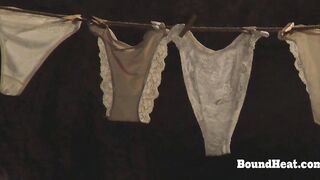 Breasty Lesbo Slaves Touching And Orgasming With Wicked Voyeur Madame