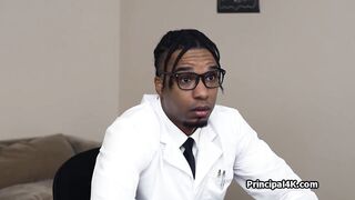 Curvy ebony wife Naomi gets 2 dongs in the office